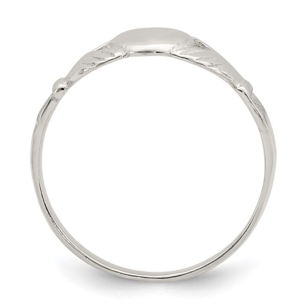 Kazi Luxury Sterling Silver Solid Claddagh Ring - image 2